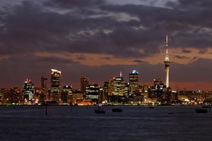 Auckland skyline at night