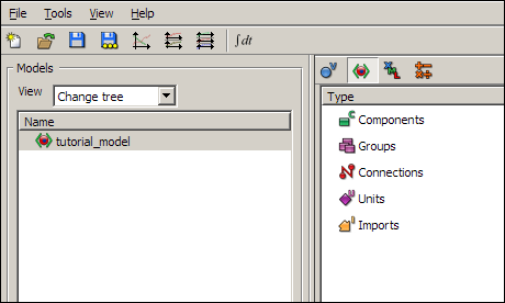 Complete Model Structure view of a new model